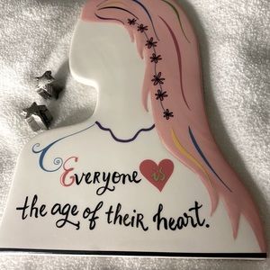 NEW Hallmark Ceramic Plaque & 2 Pewter Wish Boxes